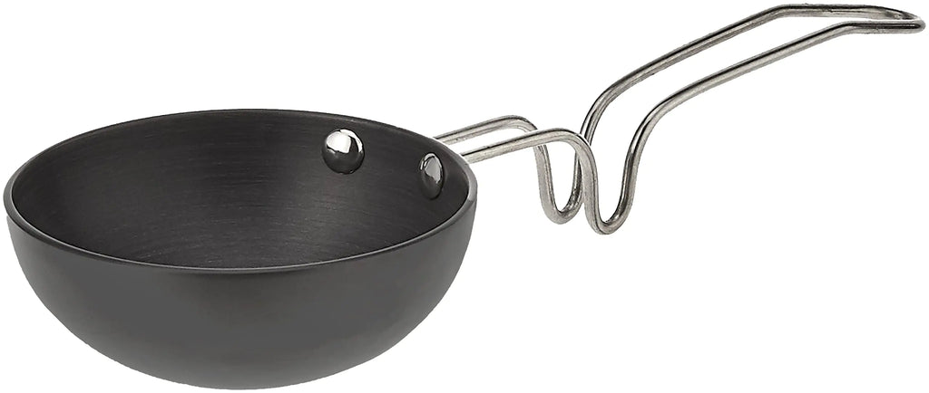 Eris Hard Anodized Mini Fry Pan/Tadka Pan Black 4.75"