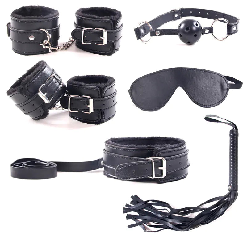 7-Piece Plush Bondage Adult Toy Set