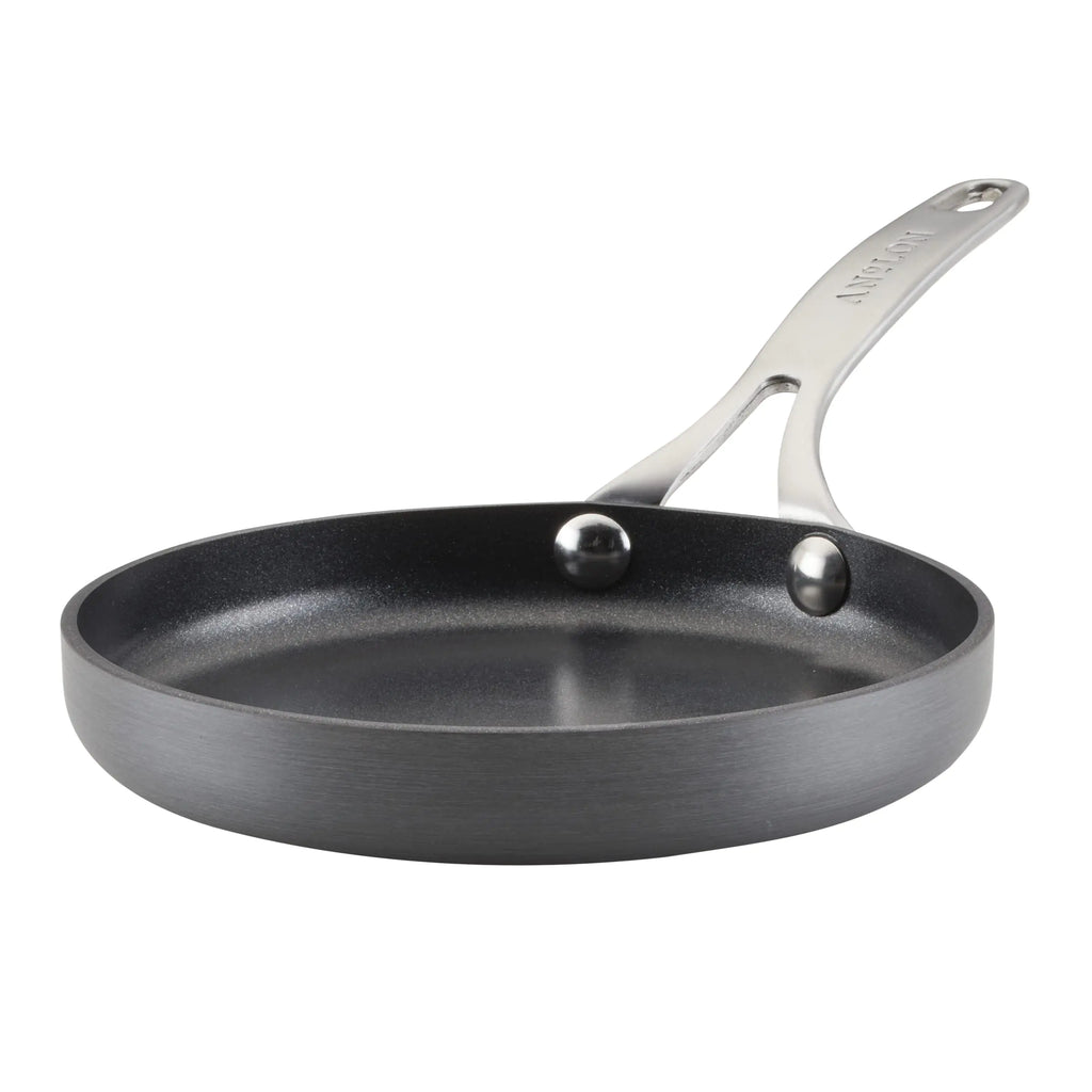 Anolon Hard Anodized Nonstick Mini Skillet/Frying/Egg Pan Stainless Steel Handle (6.5") Gray